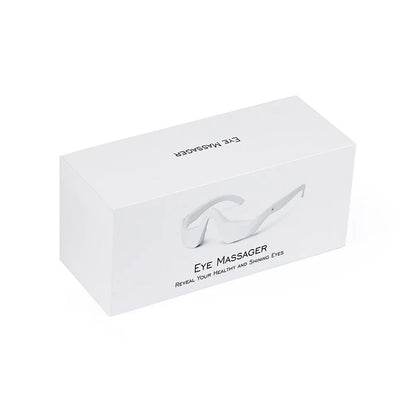 Tech Stop eye massager for dark circles and eye bags, featuring a compact eye care beauty machine with soft padded contact surfaces.
