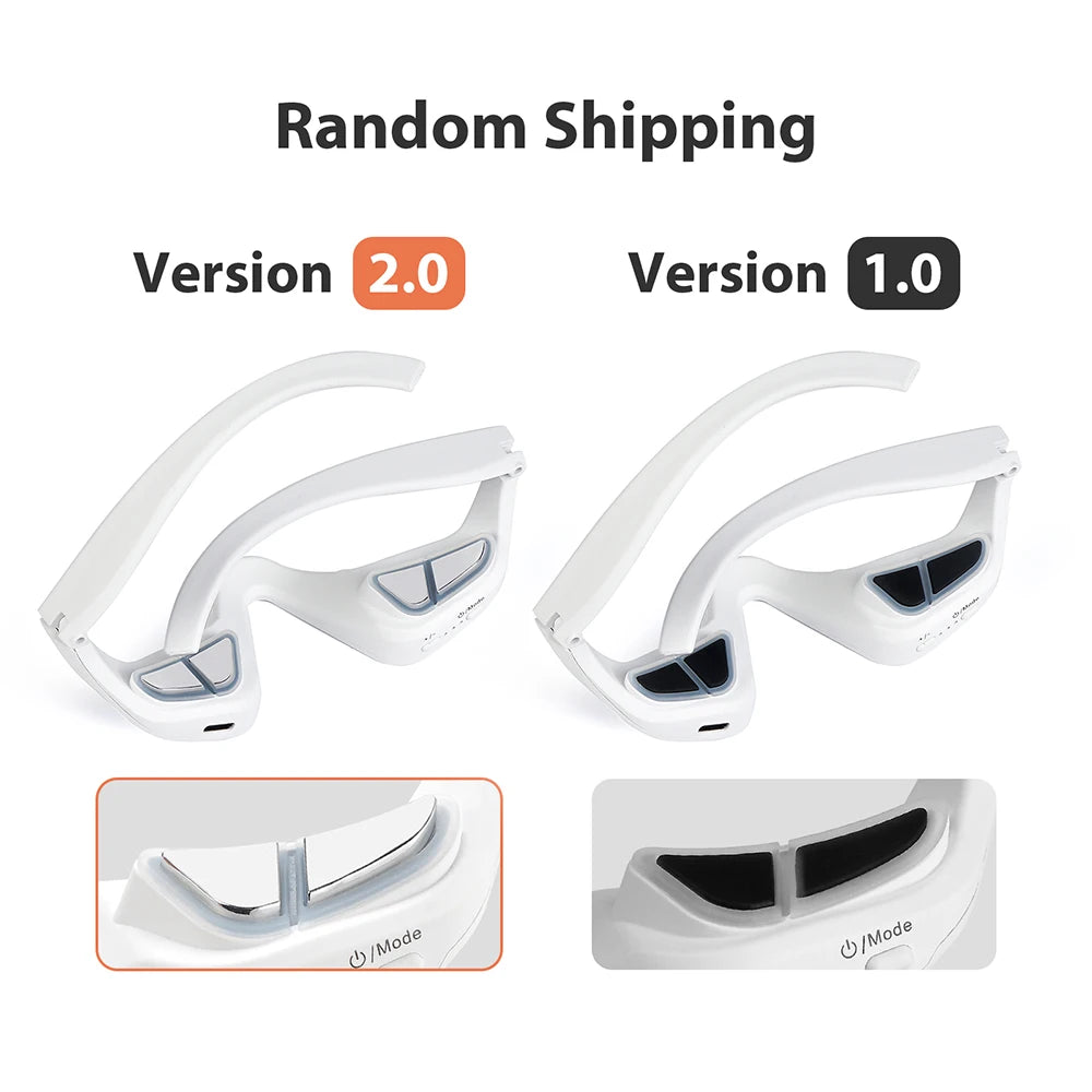Tech Stop eye massager for dark circles and eye bags, a compact beauty device for eye care and rejuvenation.