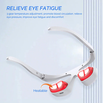 Tech stop eye massager for dark circles and eye bags, featuring a compact beauty device for eye care and rejuvenation.