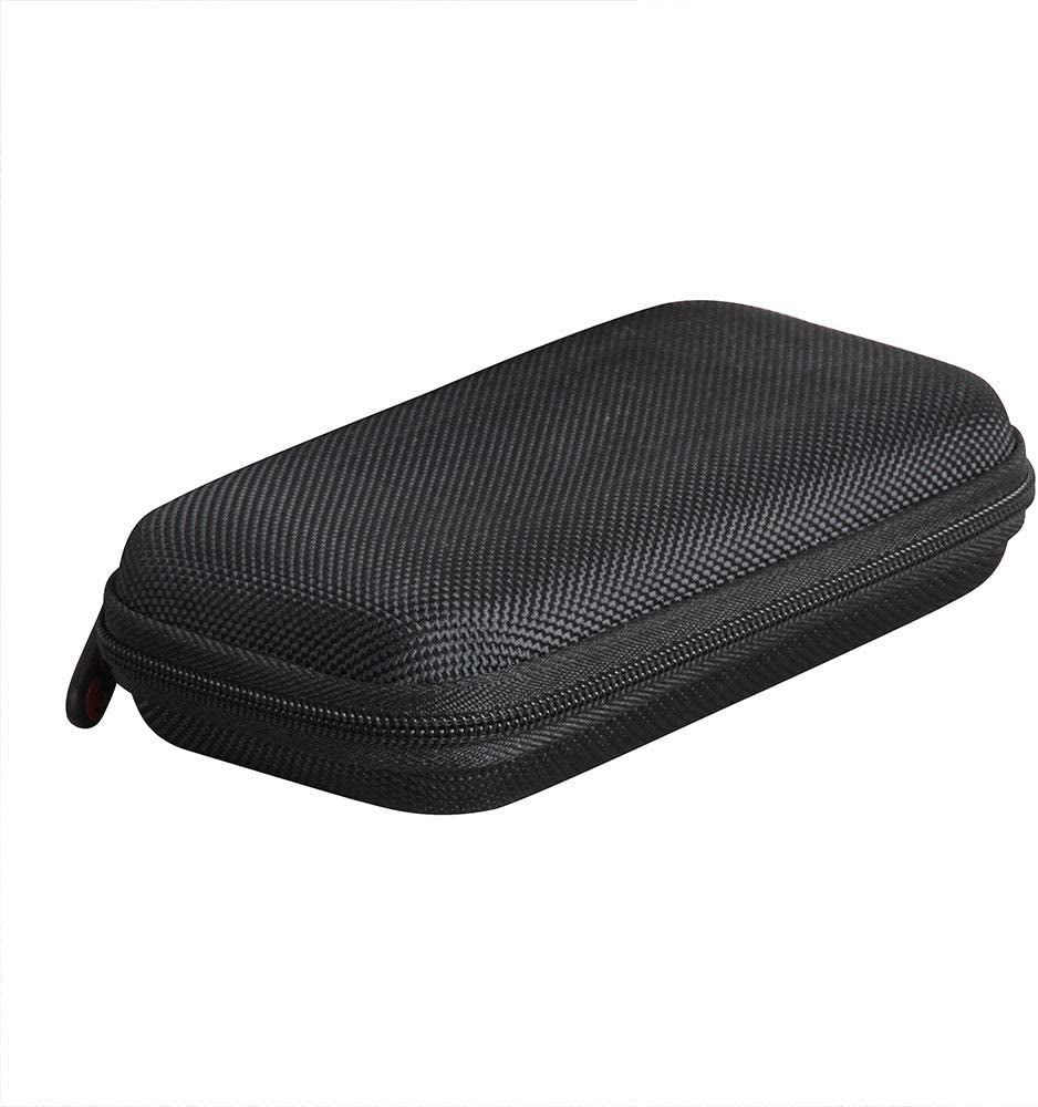 Black hard travel case for Tech stop INIU 10000mAh portable charger, 2022 version, with secure zipper and protective design.