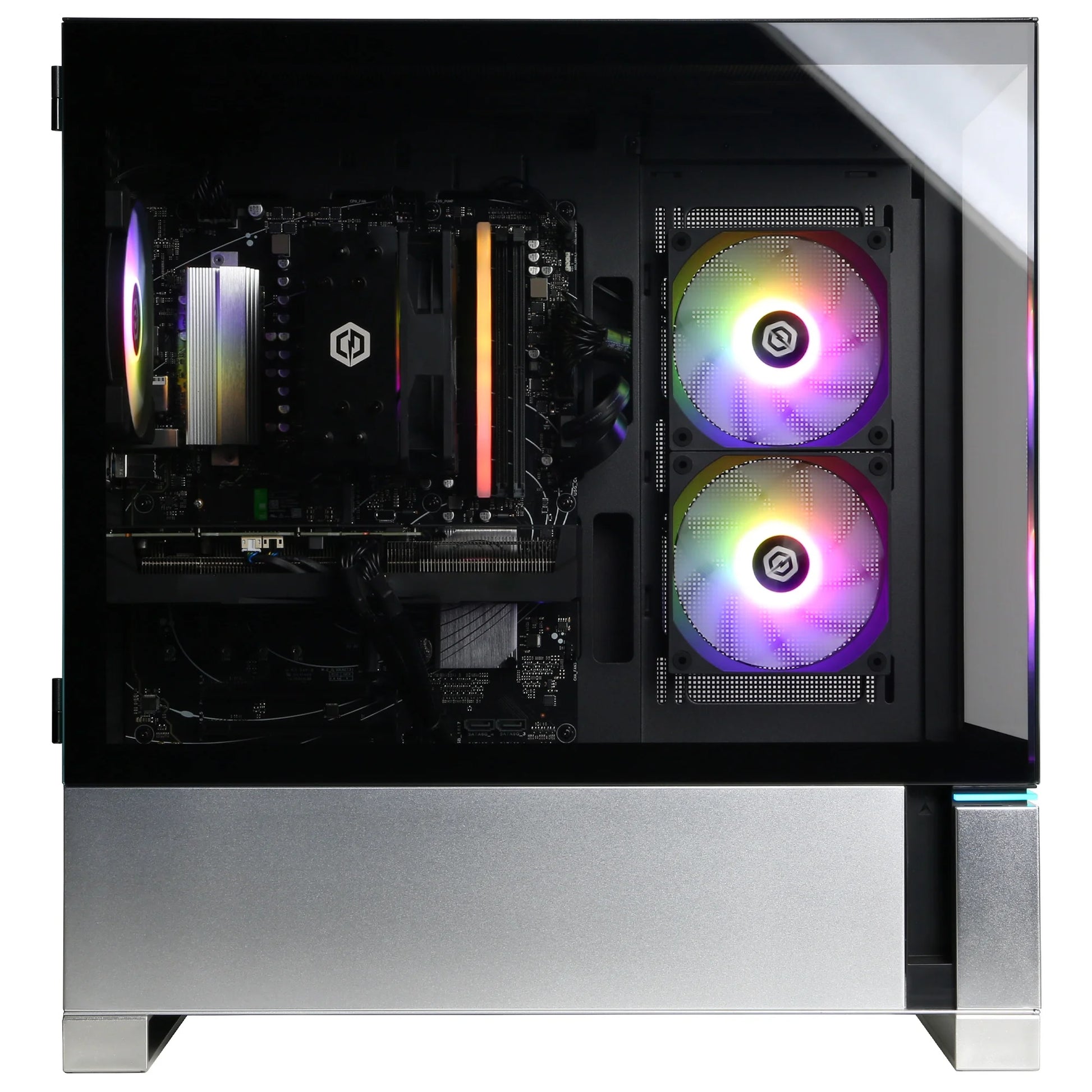 Gamer Master Gaming PC by Tech Stop featuring AMD Ryzen 5 8400F, NVIDIA GeForce RTX 5050, 16GB DDR5, 1TB SSD, black case