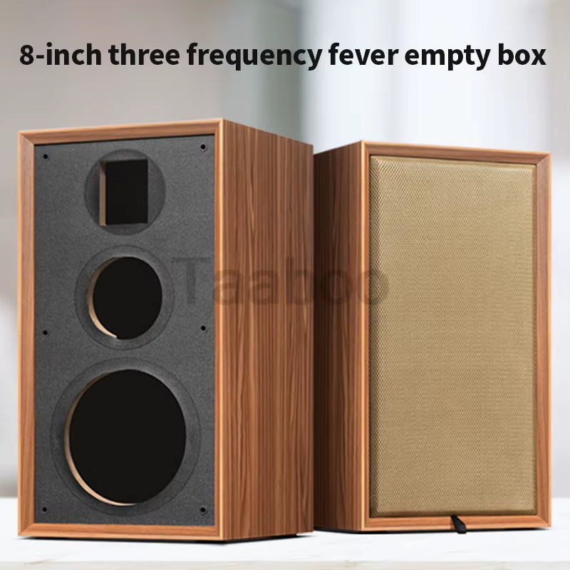 8-inch three-way labyrinth speaker empty wooden box by Tech Stop, DIY bookshelf home speaker for hi-fi audio, passive design