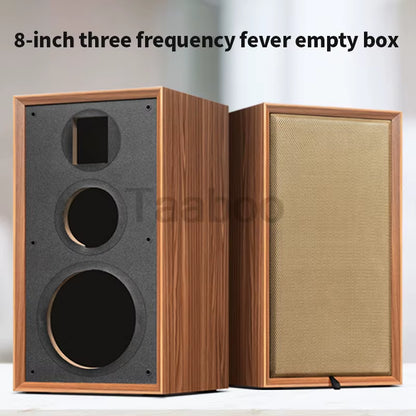 8-inch three-way labyrinth speaker empty wooden box by Tech Stop, DIY bookshelf home speaker for hi-fi audio, passive design