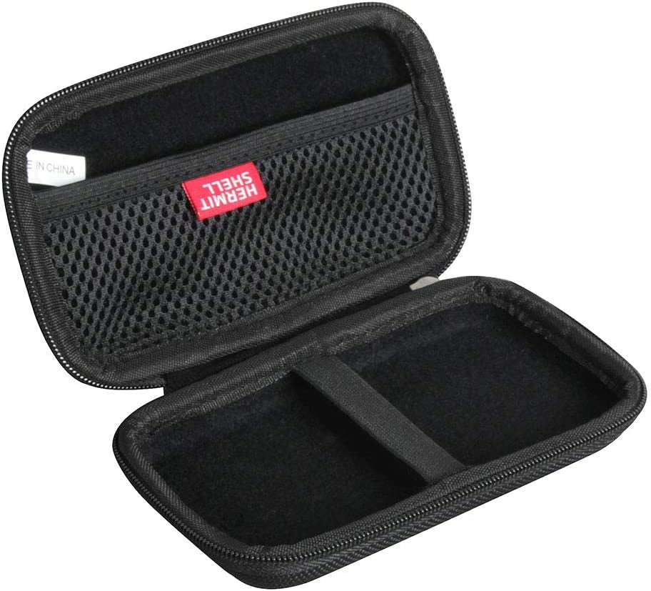 Black hard travel case for Tech stop INIU 10000mAh portable charger, 2022 version, offering durable protective storage.
