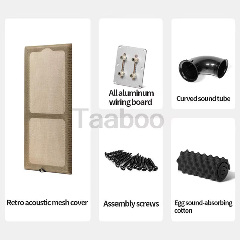 8-inch three-way labyrinth speaker empty wooden box for DIY bookshelf home audio by Tech Stop, passive Hifi audio speaker enclosure