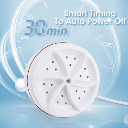 Tech stop Turboclean™ Mini Washer USB-powered ultrasonic laundry device for home and travel, compact and easy to use.