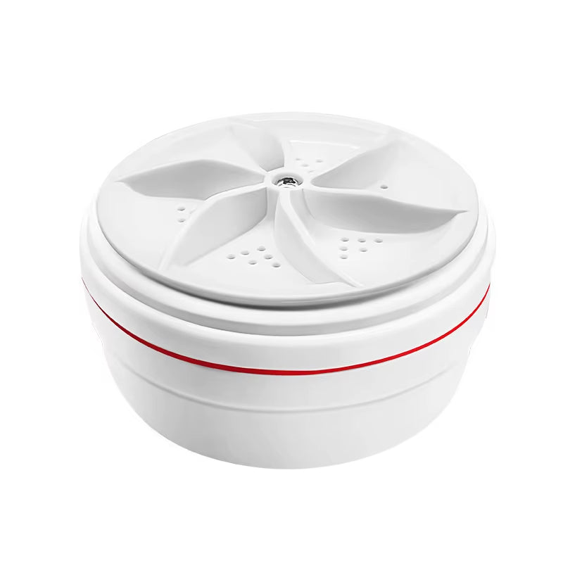 Turboclean™ Mini Washer by Tech Stop, USB-powered ultrasonic laundry device for home and travel, shown in compact design.