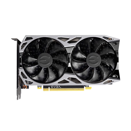 Black Tech Stop GeForce RTX 2060 KO Ultra Gaming graphics card with dual fans, 6GB GDDR6 memory, for high-performance gaming.