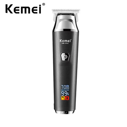 Tech stop Zeroblade™ Pro cordless hair trimmer with 7000RPM motor and LCD display, shown in a sleek design with adjustable blades.