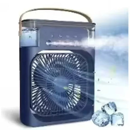 Tech Stop portable USB fan with air cooler, LED night light, water mist feature, and humidifier for home use.