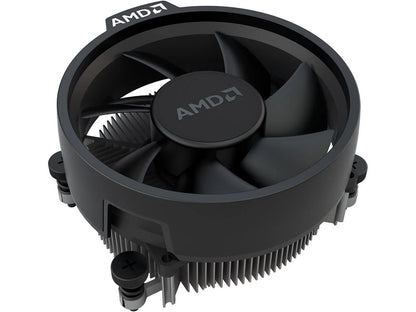 AMD Ryzen 5 5500 3.6 GHz 6-core AM4 processor with Wraith Stealth cooler, shown in packaging with cooling fan.
