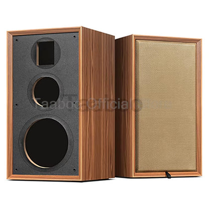 8-inch three-way labyrinth speaker empty wooden box by Tech Stop, designed for DIY bookshelf or home passive hi-fi audio projects