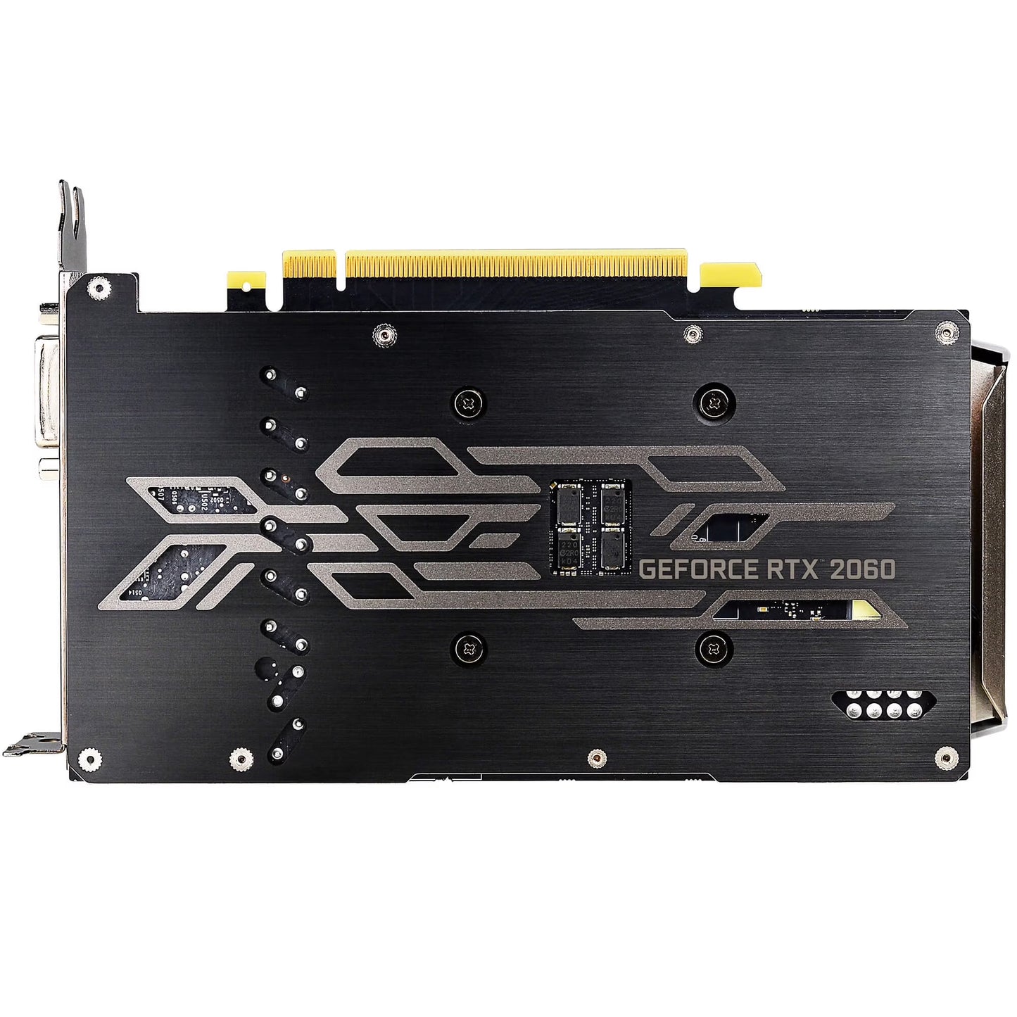 Tech Stop 6GB GeForce RTX 2060 KO Ultra Gaming graphics card with dual fans, black cooler, and modern design.