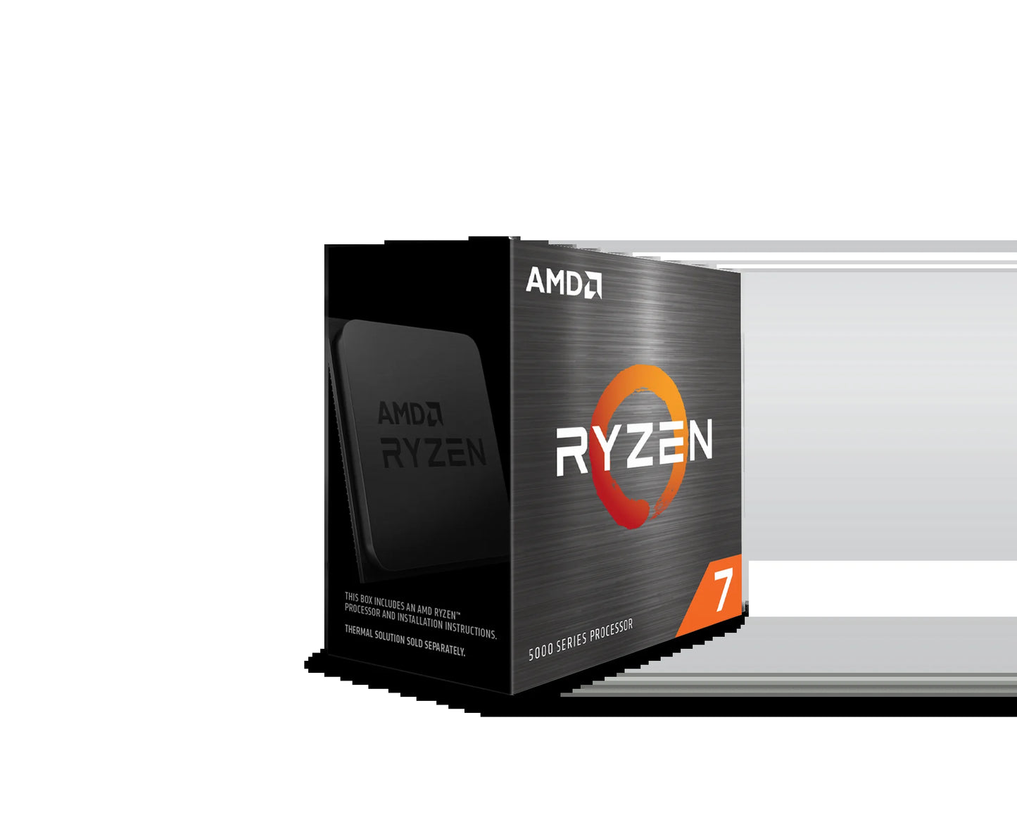 Ryzen 7 5800X 8-core desktop processor by Tech Stop, showing the CPU with its packaging and branding.