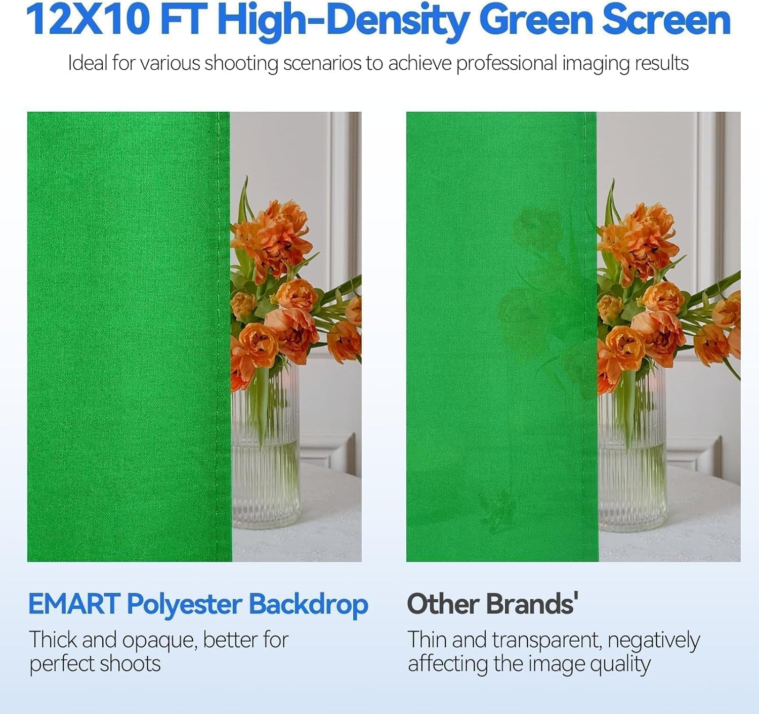 Tech stop photo video studio green screen backdrop stand kit with 10x12ft cotton muslin chromakey background and support system