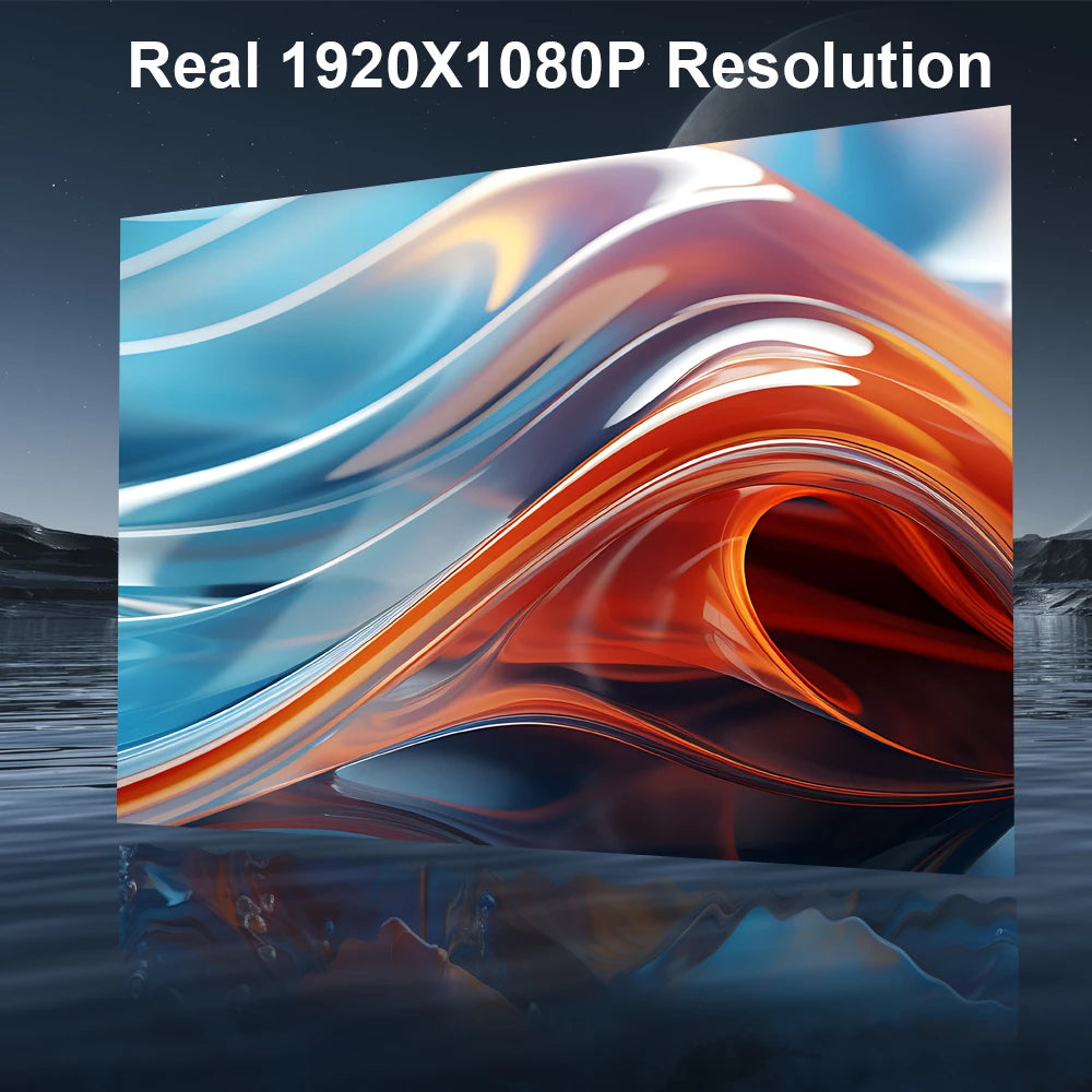 Tech stop Android 11 4K smart projector with 580ANSI brightness, 1080p HD, WiFi 6, Bluetooth 5.0, voice control, home cinema setup