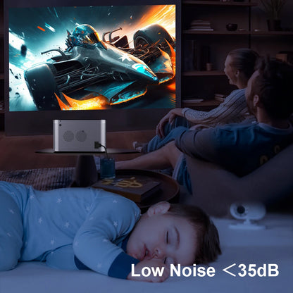 Tech stop Android 11 4K Smart Projector with 580ANSI brightness, Full HD 1920x1080P, WiFi6, BT5.0, voice control, home theater