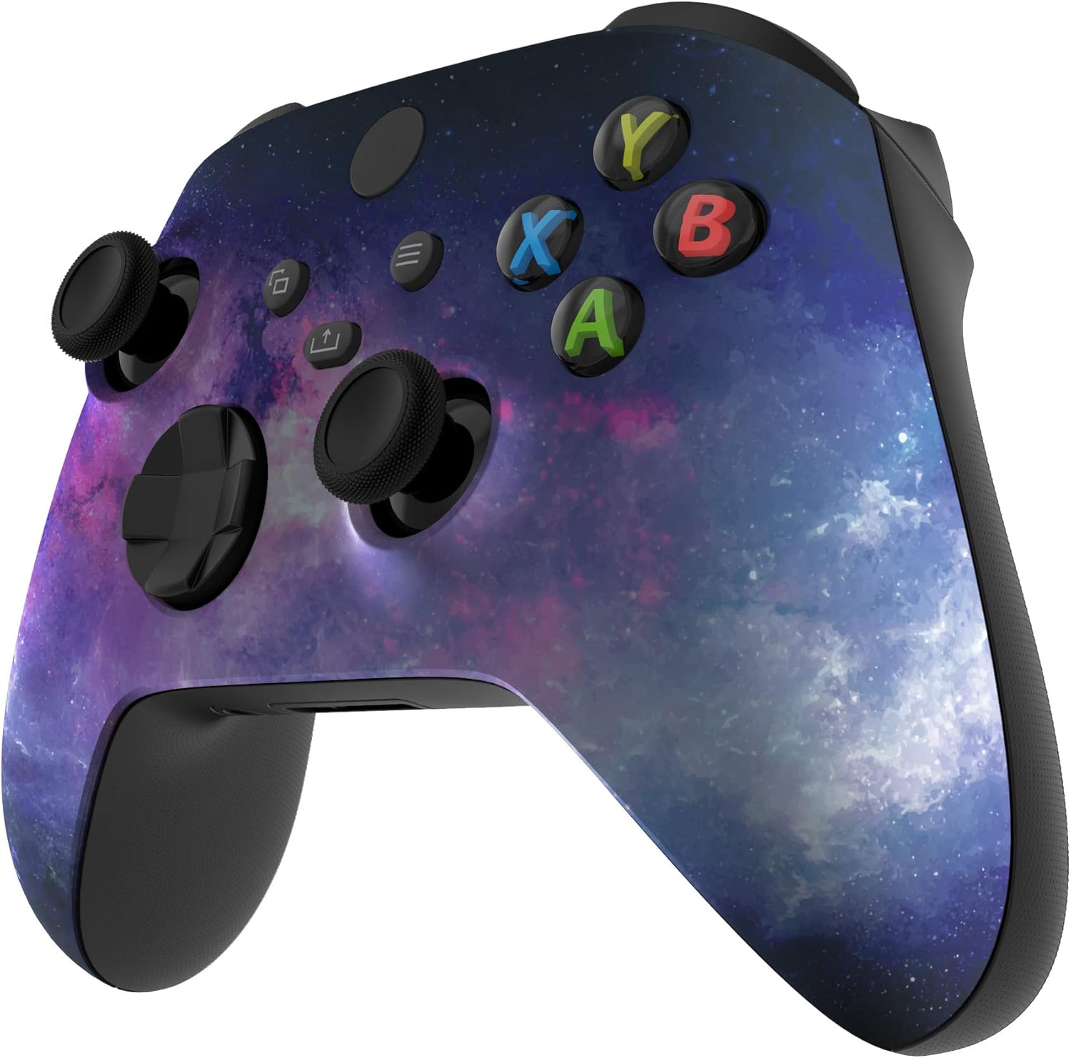 Tech stop custom nebula galaxy shell for Xbox Series X|S controller, front housing cover replacement for wireless Xbox Core controllers.